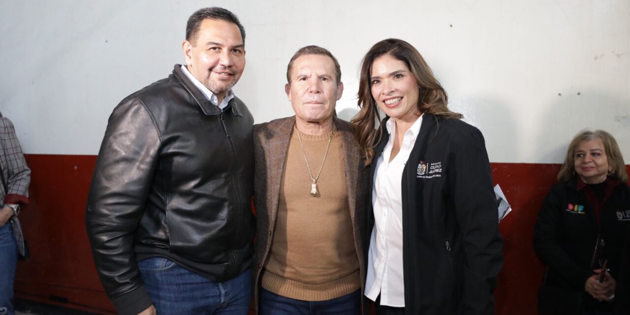 Agradece alcalde a Julio César Chávez por compartir su experiencia de vida con la juventud juarense