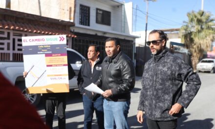 Entrega Alcalde Pérez Cuéllar repavimentación de la calle Hélice