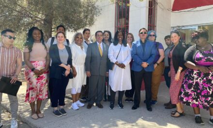 Recibe Alcalde a funcionarios norteamericanos y recorren albergue Municipal Enrique “Kiki” Romero