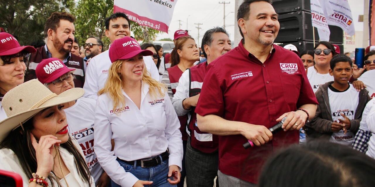 Acompaña Ana Carmen Estrada a Cruz Pérez Cuéllar en cruceros de Juárez 