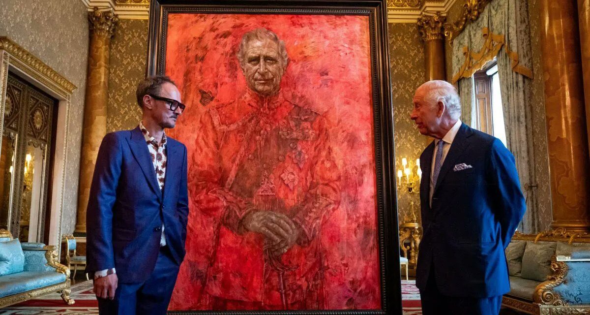 Sorprende primer retrato oficial del rey Carlos desde su coronación