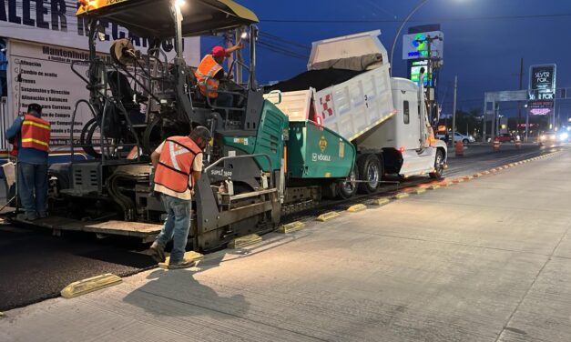 Pavimentó Obras Públicas tramos de avenida Tecnológico