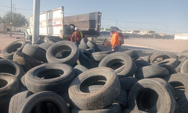 Dirección de Limpia ha retirado más de 11 mil llantas en la calle Puerto Dunquerque