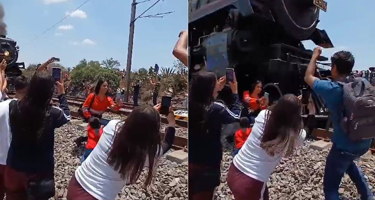 Imágenes Fuertes: Mujer muere golpeada por una locomotora