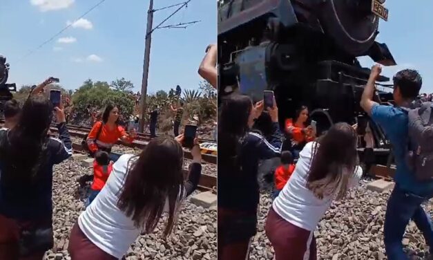 Imágenes Fuertes: Mujer muere golpeada por una locomotora