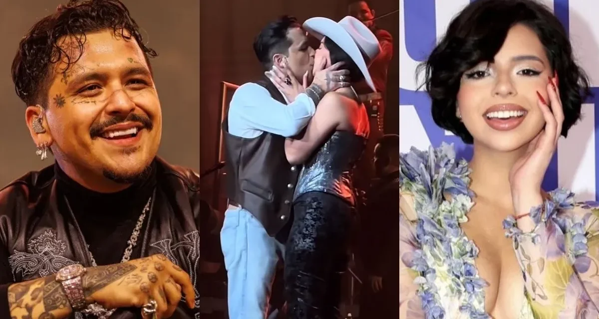 Ángela Aguilar y Christian Nodal se dan su primer beso público en el Auditorio Nacional