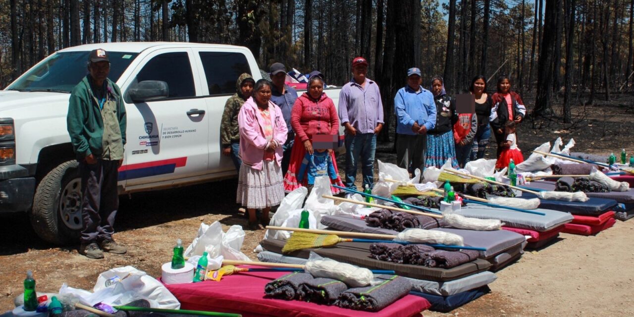 Entrega ‘Bien Común’ apoyos a familias afectadas por incendios en el municipio de Bocoyna