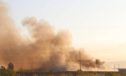 Voraz incendio consume fábrica de tarimas al sur de la ciudad de Chihuahua
