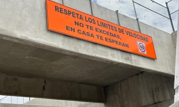 Para concientizar a la ciudadanía bajan velocidad máxima en desnivel de la Bernardo Norzagaray