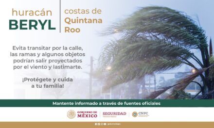 Quintana Roo está en alerta naranja por el huracán Beryl