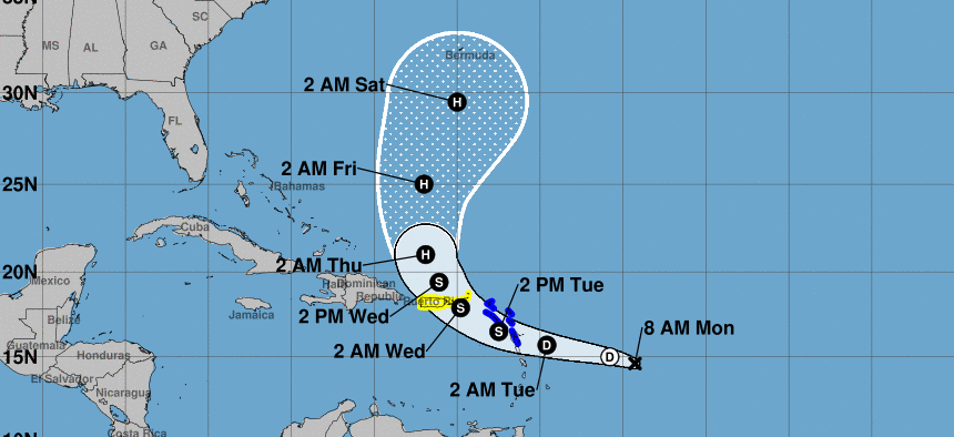 Emiten una alerta de tormenta tropical para Puerto Rico y alrededores