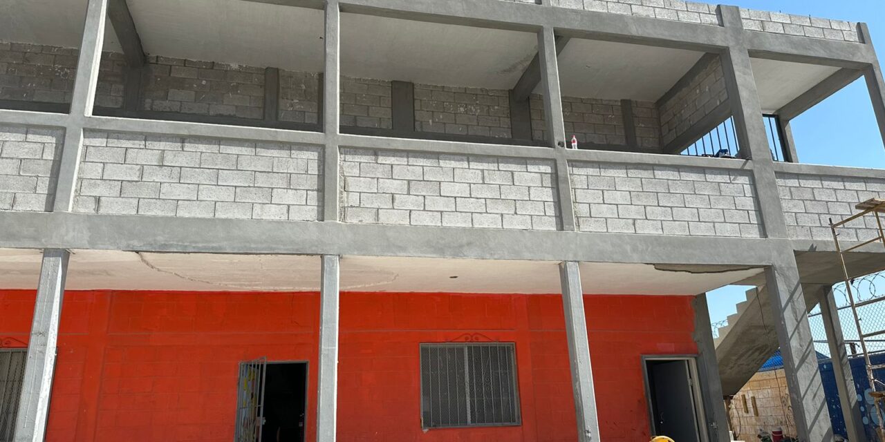 Al 80% avance de construcción de aulas en el Centro Juvenil Díaz Ordaz