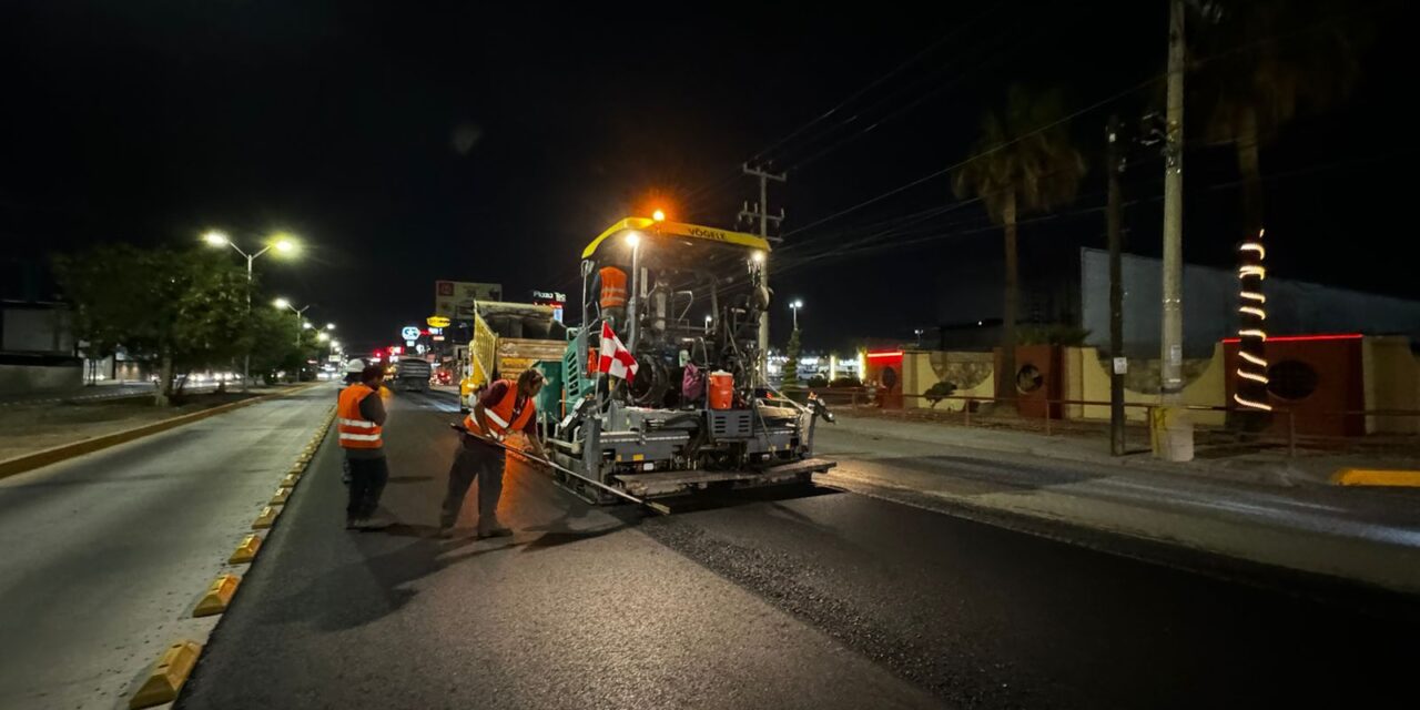 Iniciaron trabajos nocturnos de rehabilitación en la avenida Tecnológico