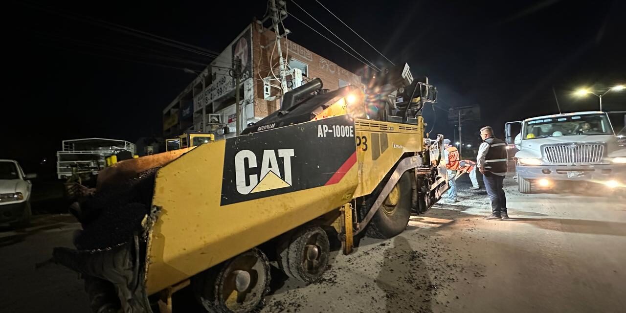 Afina Obras Públicas detalles de repavimentación en tramos de avenida Tecnológico