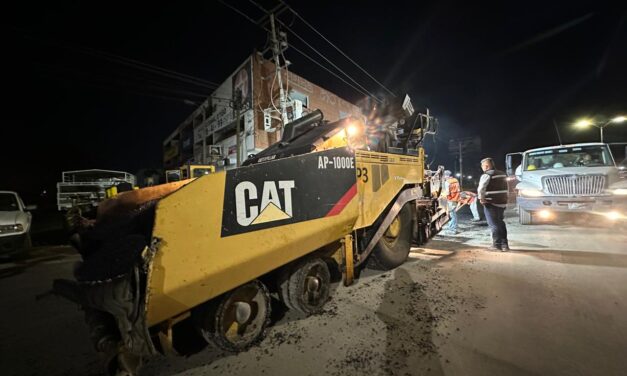 Afina Obras Públicas detalles de repavimentación en tramos de avenida Tecnológico