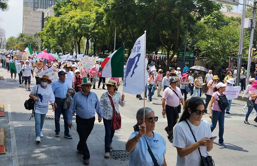 Marcha contra reforma al Poder Judicial en CDMX