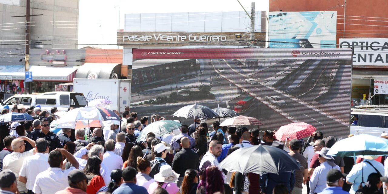 Colocan primera piedra del puente de la avenida Vicente Guerrero