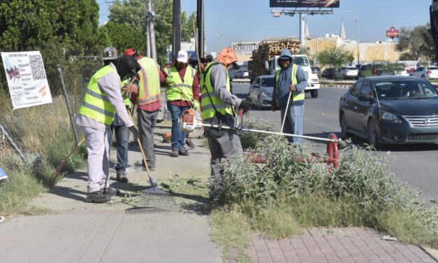 Continúa programa de limpieza en las avenidas principales de la ciudad