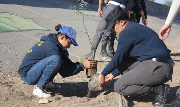 Jóvenes juarenses reforestan el ‘Parque Extremo’