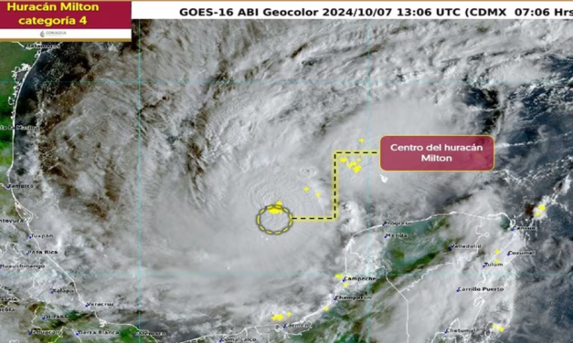 Huracán ‘Milton’ se intensifica a categoría 4