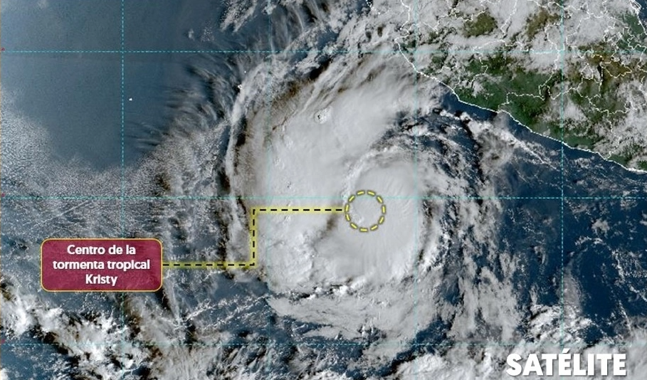 Tormenta tropical ‘Kristy’ podría convertirse en huracán categoría 1