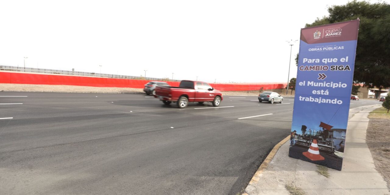 Repavimenta Obras Públicas tramo de la Avenida Rafael Pérez Serna