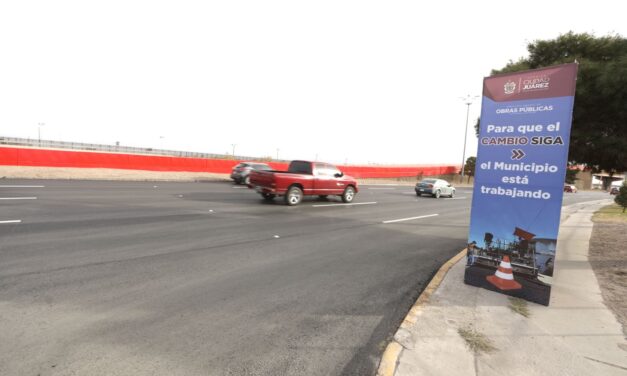 Repavimenta Obras Públicas tramo de la Avenida Rafael Pérez Serna