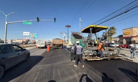 Trabajan en la repavimentación de la avenida Tecnológico