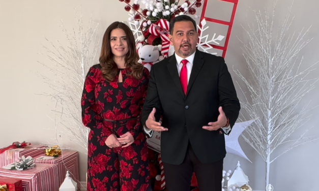 Alcalde Cruz Pérez Cuéllar y su esposa Rubí Enríquez, comparten mensaje navideño para los chihuahuenses