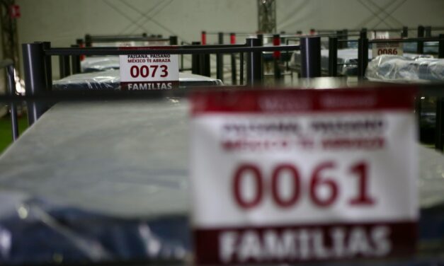 Lista la Carpa / Albergue que el Gobierno Federal instaló en la zona de ‘El Punto’