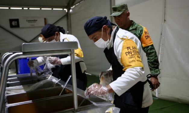 Lista la Carpa / Albergue que el Gobierno Federal instaló en la zona de ‘El Punto’