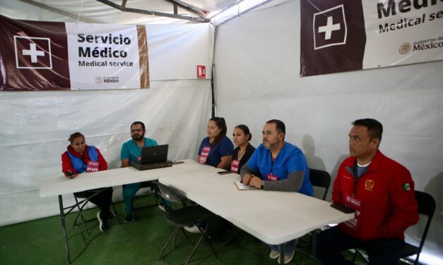 Lista la Carpa / Albergue que el Gobierno Federal instaló en la zona de ‘El Punto’