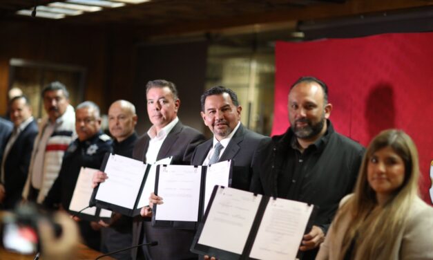 Firman convenio Alcalde y FICOSEC para construcción de parque dirigido a elementos de seguridad