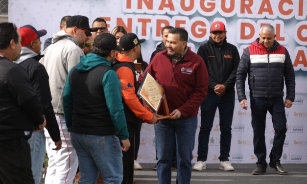 Listo el campo de Softball SNTE 8 como parte del Presupuesto Participativo