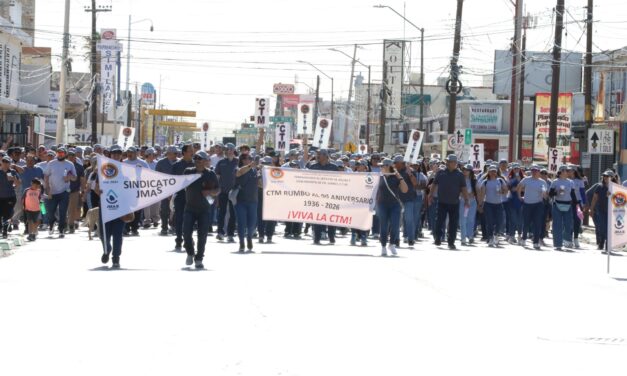 Se llevó a cabo el desfile del Día del Trabajo organizado por la CTM