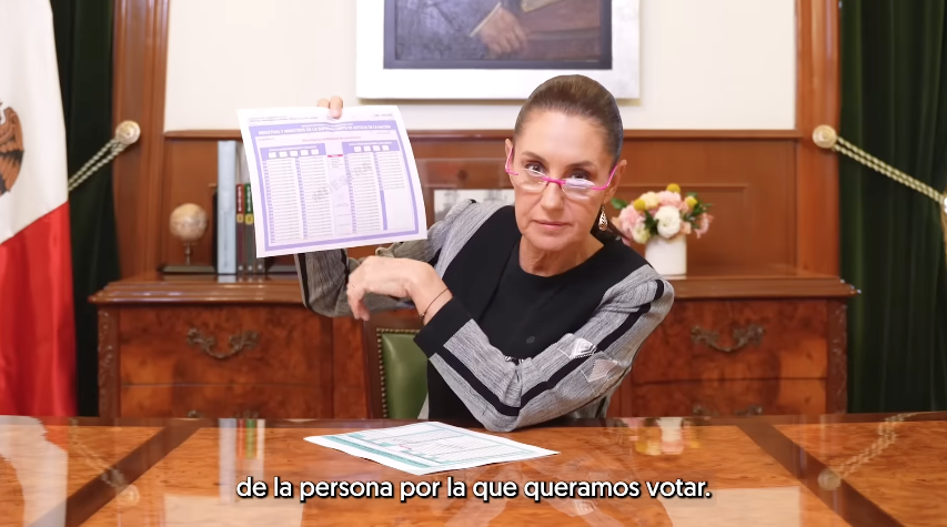 Sheinbaum llama a votar el 1 de junio por un Poder Judicial sin corrupción