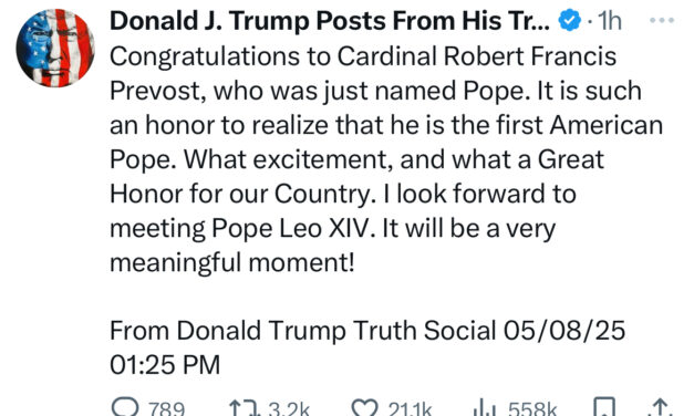Donald Trump felicita al nuevo Papa León XIV, el primer Pontífice estadounidense