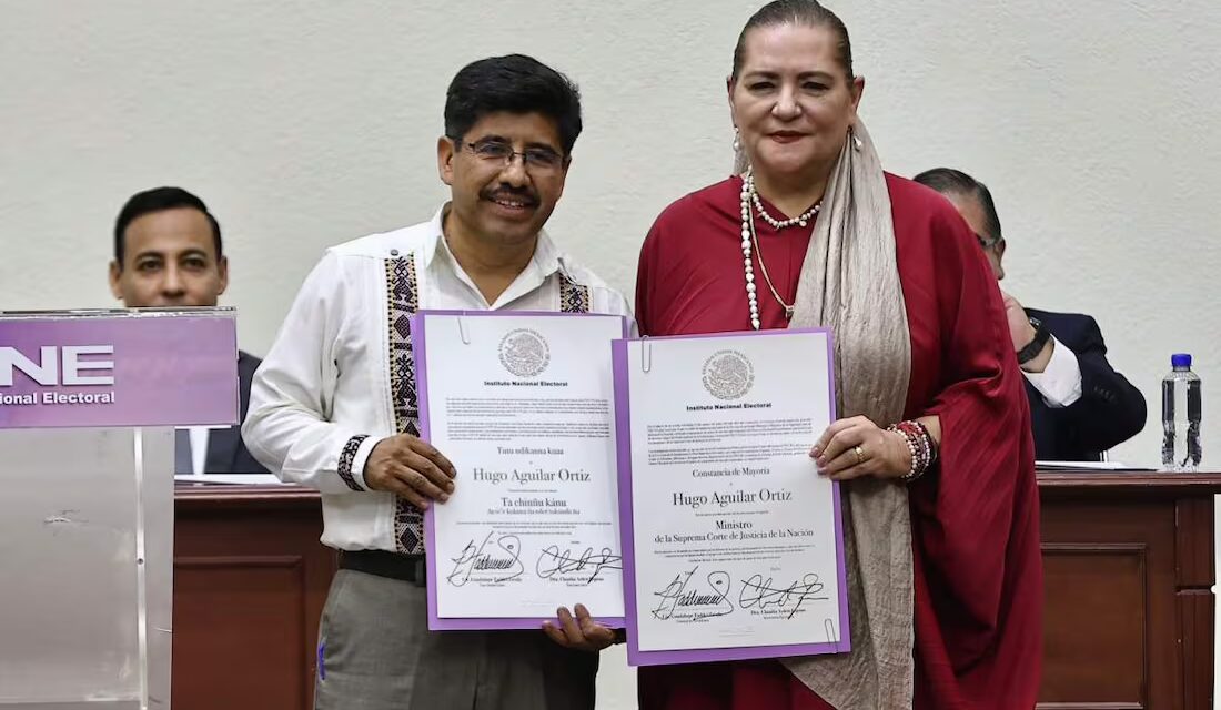 Hugo Aguilar recibe constancia como presidente electo de la nueva Suprema Corte: “Surgimos del pueblo y al pueblo rendiremos cuentas”