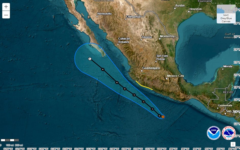 ¡Se avecina “Flossie”! Depresión tropical podría convertirse en huracán frente a costas del Pacífico