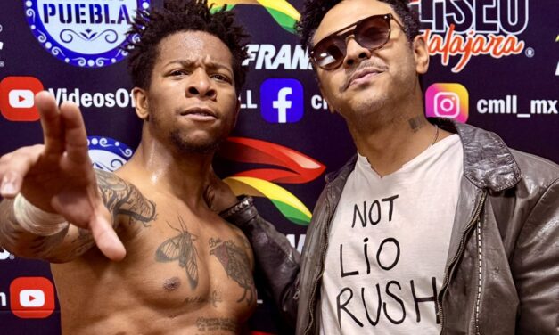 ¡Se armó el crossover! Kalimba responde a los fans del CMLL con camiseta de “No Lio Rush”