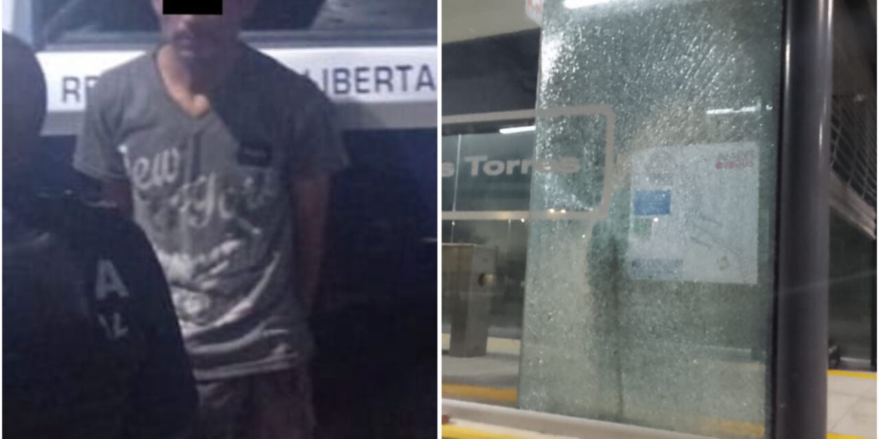 Detienen a individuo que causó daños en estación del BRT1