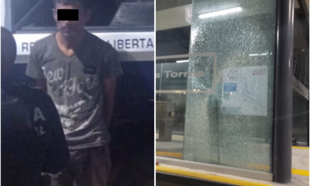 Detienen a individuo que causó daños en estación del BRT1