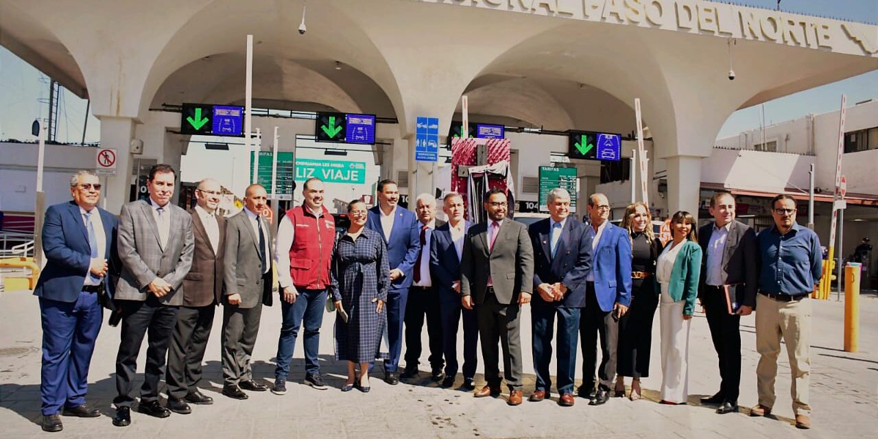 Visitan el alcalde y director del CECATI el Puente Internacional Paso del Norte
