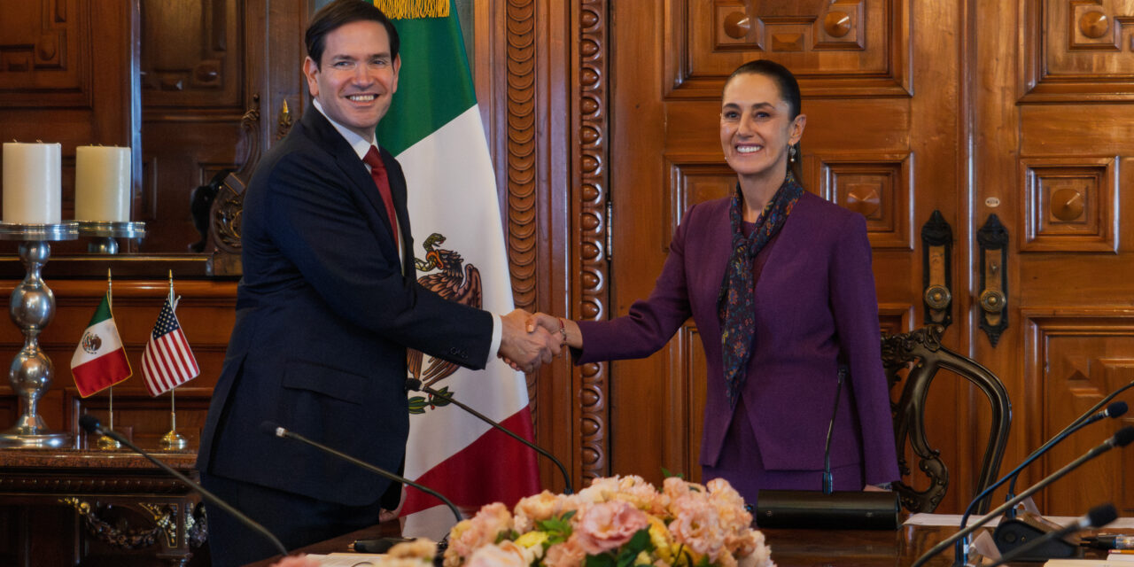 Cara a cara histórico: Marco Rubio y Sheinbaum se reúnen en Palacio Nacional para hablar de migración y cárteles