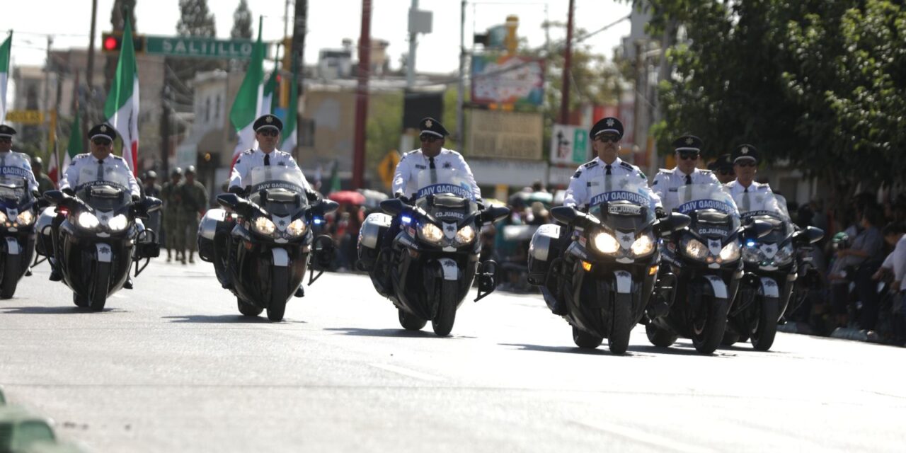 Con desfile, Ciudad Juárez conmemora el aniversario de la Independencia de México
