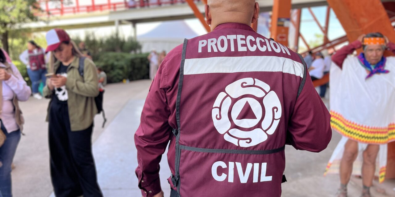 Corporaciones municipales apoyan en logística de seguridad durante visita de Claudia Sheinbaum