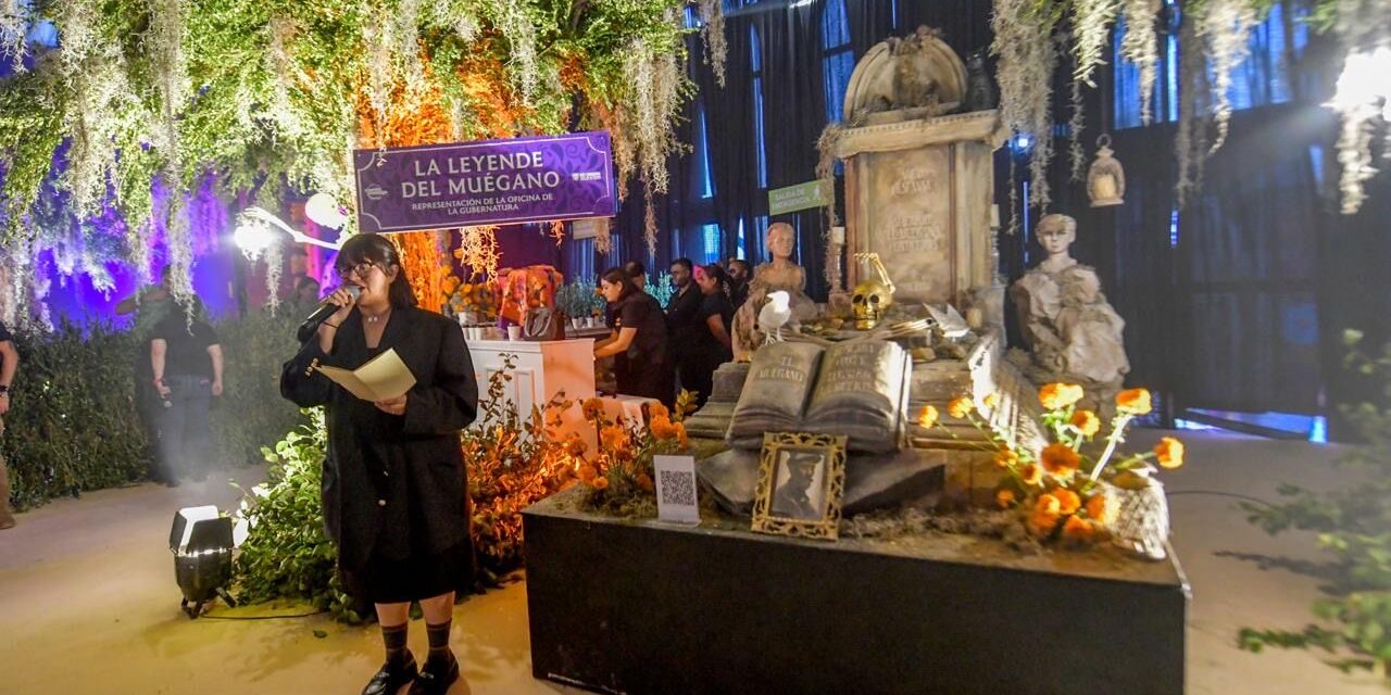Gobierno del Estado celebra el Día de Muertos con exposición de leyendas chihuahuenses en el Parque Central