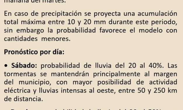 Emite Protección Civil advertencia preventiva por vigilancia de tormentas en Ciudad Juárez