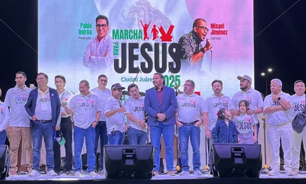 Miles de juarenses participan en la Marcha por Jesús; piden paz y bendiciones para la ciudad