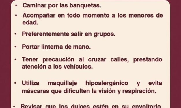 Emite Protección Civil recomendaciones para un Halloween seguro en Ciudad Juárez